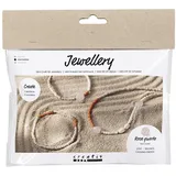 Creativ Company Schmuck-Set - Zum selbst Herstellen von Schmuck mit echten Kristallen - Halskette und Armband mit Rosenquarz