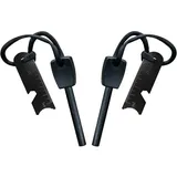 Überlebens-feuerstarter, Feuerstarter Mit Schaber, Wasserdicht, 10.000 Funken Bei 3.000 Grad, 8 Mm Stab, Magnesium-feuerstahl - Feuerstarter, Halsband, Multifunktions-schaber (2 Stück)