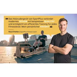 Sportplus Wasserrudergerät aus Eichenholz App-Kompatibilität. FSC®-zertifiziert. EINHEITSFARBE NO SIZE