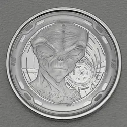 Silbermünze 1oz Alien 2022 (Ghana)