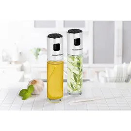GOURMETmaxx Essigspender 2er-Set Schwarz/Silber