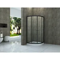 Alphabad Duschkabine ST02 (schwarz) 90 x 90 x 190