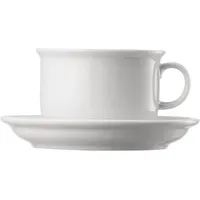 Thomas Trend 14765 Cappuccino-Tasse mit Untertasse, Porzellan, Weiß, 320 ml, 2-teilig