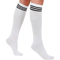 W WIDMANN MILANO Party Fashion - Sportstrümpfe, 1 Paar Kniestrümpfe Unisex, College Streifen Look für Cheerleader Kostüm