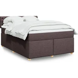 vidaXL Boxspringbett 140 x 200 cm Dunkelbraun