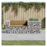vidaXL Gartenbank mit Gabione 192 × 740 × 0 cm