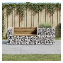 vidaXL Gartenbank mit Gabione 192 × 740 × 0 cm