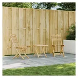 vidaXL Gartenstühle 2 Stk. Klappbar 43x54x88 cm Bambus