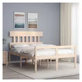 furnicato Bett Seniorenbett aus Massivholz 195,5 x 145,5 x 81 cm (1-tlg) braun 145.5 cm x 195.5 cm x 81 cm
