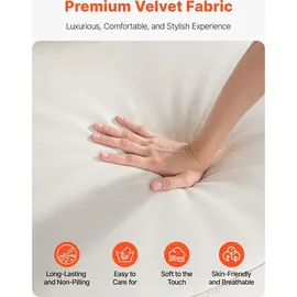 Vevor Schlafcouch Samt Weiß