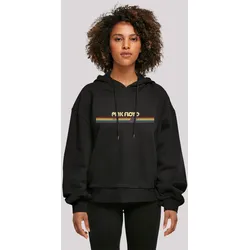 Kapuzenpullover F4NT4STIC "Pink Floyd Prism Retro Stripes", Damen, Gr. M, schwarz, Obermaterial: 100% Baumwolle, casual, oversize, Langarm, Pullover, Print