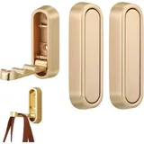2 Faltbare Wandhaken, 90°-klapphaken, Unsichtbare Kleiderhaken Für Schlafzimmer Und Badezimmer, Gold