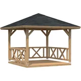 Palmako Pavillon Betty 9,0 m2 Hellbraun tauchimprägniert