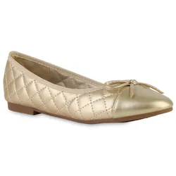 Damen Klassische Ballerinas in Gold