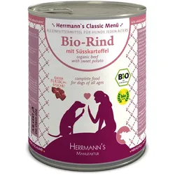 Herrmann's Classic 6x800g Dose Hundenassfutter Bio Rind mit Kartoffeln