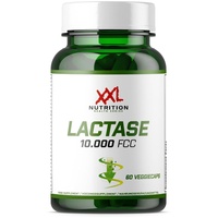 XXL Nutrition - Lactase 10.000 FCC - Lactase Tabletten, Verdauungsenzyme, Laktoseintoleranz - 60 Kapseln