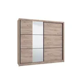 INOSIGN Schwebetürenschrank »Navara Kleiderschrank mit Spiegel Wäscheschrank Garderobe«, Kleiderschrank mit Spiegel, FSC-zertifiziert, 242,5x215,5x61cm, grau