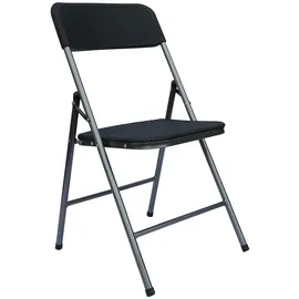 Steelboxx Klappstuhl Polyrattan Holzoptik 46 x 53 x 83,5 cm grau 4 St.