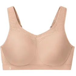 GLAMORISE Nahtloser Sport-BH für hohe Belastung - Kaffee Unterwäsche   Damen 