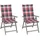vidaXL Verstellbare Gartenstühle 2 St. 2 x 2 x 2 cm grau/rot
