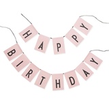 DESIGN LETTERS Flaggen, Happy Birthday/Surprise Party Wende Wimpelkette-wiederverwendbar (Pink)