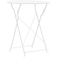 vidaXL 3-tlg. Bistro-Set Stahl Weiß