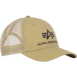 Trucker Cap ALPHA INDUSTRIES "Alpha Industries Accessoires - Headwear Basic Trucker Cap", Damen, Gr. onesize, beige (sand), Obermaterial 1: 100% Baumwolle, Obermaterial 2: 100% Polyester, Caps