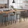 VASAGLE Barhocker 2er Set ergonomisch Holz Metall 2er Set  Braun/Schwarz