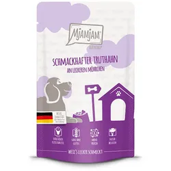MjAMjAM - Quetschie Mahlzeit 125g MjAMjAM Hund 12x125g Truthahn mit Möhren
