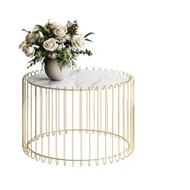 lookway Marbelle Weiß/Gold Metall 60 x 39 x 60 cm