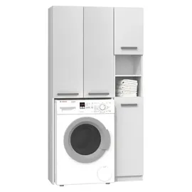 Top e shop Topeshop ZESTAW MARPOL DD BIEL Aufbewahrungsschrank für Badezimmer Weiß - Weiß