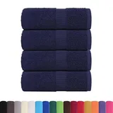 vidaXL Marineblau Handtuchset 4-tlg. 30 x 30 cm