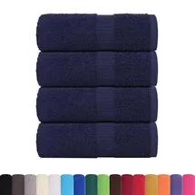 vidaXL Marineblau Handtuchset 4-tlg. 30 x 30 cm