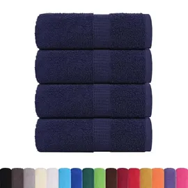 vidaXL Marineblau Handtuchset 4-tlg. 30 x 30 cm