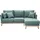 miliboo Eckcouch Polyester 4-Sitzer Graugrün