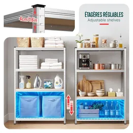 VOUNOT VOUNOT® Schwerlastregal 2er Set, Regal Lagerregal Kellerregal, 80x40x160cm, 4 Böden