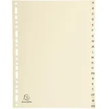 Exacompta 1120E Trennblatt Karton 155g/qm 20 Positionen Taben A-Z A4 Elfenbein