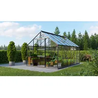 Vitavia Gewächshaus Meridian 9900 Schwarz 9,9 m2 inkl. Fundament