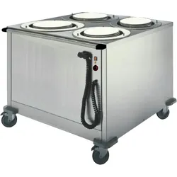 Tischwagen für teller 4 neutrale wellen 45x4 teller - 900x920x900 mm - 2000 W 230/1V - 10674600 Eurast
