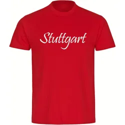 multifanshop Kinder T-Shirt - Stuttgart - Schriftzug - Druck weiß - Kind
