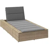 vidaXL Sonnenliege 200 x 58 x 25 cm Beige