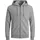 JACK & JONES Basic Reißverschlusspullover Light Grey Melange / Regular Fit XS