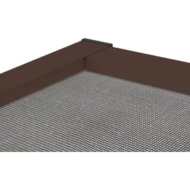 hecht International Fliegengitter Fensterbausatz Master Slim 130 x 150 cm Braun