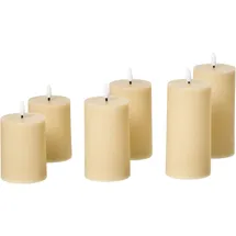 Beliani BRAISE LED Kerzen 6 St. Beige