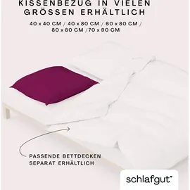 schlafgut Kissenbezug Knitted Jersey 40 x 80 cm Lila