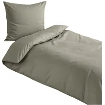 Traumschlaf Pure Mako-Satin 155 x 220 cm + 80 x 80 cm taupe