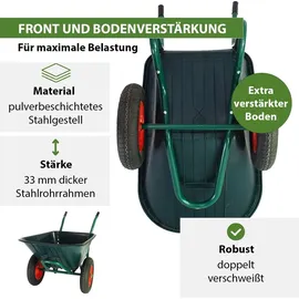 Trutzholm 2-Rad Schubkarre 100 l Grün