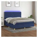 vidaXL Boxspringbett 180 x 200 cm Blau