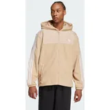 Adidas Adicolor 3-Streifen Teddy Fleece Reißverschlusspullover Magic Beige S
