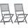 vidaXL Gartenstuhl klappbar 48 x 57 x 91 cm grau 2 St.